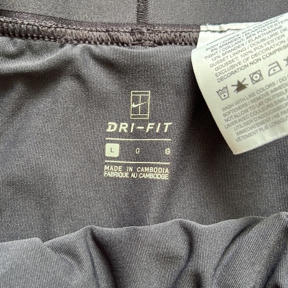 Nike Dri-fit Women’s Gray Tennis Workout Skort size Large Activewear Stretchy - Picture 4 of 6